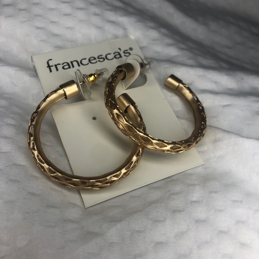 Gold hoop earrings